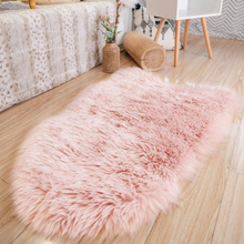 Cargar imagen en el visor de la galería, STAOLENE 2 x 3FT Ultra Soft Sheepskin Seat Covers, Shag Faux Fur Rug for Bedroom Floor Sofa Living Room, Pink