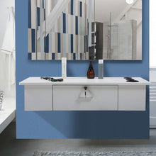 Cargar imagen en el visor de la galería, JIRTEMOT Wood Salon Styling Station, Wall Mounted Barber Storage Cabinet Hair Spa Equipment White