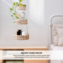 将图片加载到图库查看器,JIRTEMOT 3 Tier Fruit Hanging Basket Boho Kitchen Storage Vegetable Countertop Organizer, Hyacinth Seagrass
