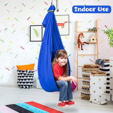 将图片加载到图库查看器,JIRTEMOT Therapy Swing for Kids Cuddle Hammock Sensory Swing for Children with Autism, ADHD, Aspergers, Blue