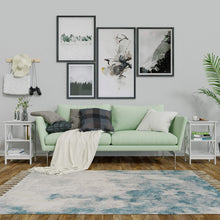 将图片加载到图库查看器,JIRTEMOT Set of 2 Wood Modern End Table 3-Tier Nightstand Side Table with Storage Shelf, White