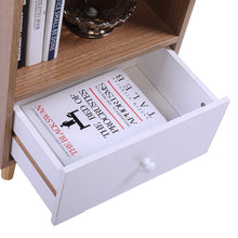 将图片加载到图库查看器,JIRTEMOT 1 PCS Modern Wood Nightstands with 1 Drawer and 1 Open Shelf for Bedroom and Living Room, Brown