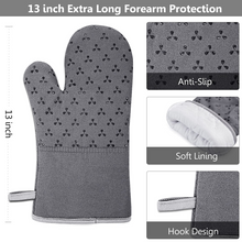 Cargar imagen en el visor de la galería, JIRTEMOT 10 Piece Set Oven Mitts and Pot Holders Kitchen Towel Set Set in Grey