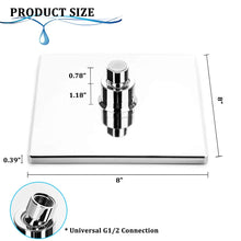 将图片加载到图库查看器,JIRTEMOT High Pressure Rain Shower Head 8'' Air Boost Waterfall Square Showerhead