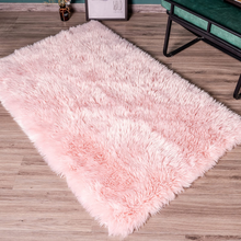 Cargar imagen en el visor de la galería, STAOLENE Ultra Soft Sheepskin Fluffy Shag Area Rugs for for Bedroom Living Room 3 x 5, Pink