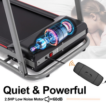 将图片加载到图库查看器,JIRTEMOT 2.5HP Treadmill, With Bluetooth Remote Control and LED Display Desk, W/3 Incline, Maximum Weight 265lbs