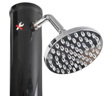 Cargar imagen en el visor de la galería, JIRTEMOT 7.2ft 5.3 Gallon Solar Heated Shower w/Shower Head for Outdoor Backyard Poolside Beach Pool Spa, Black