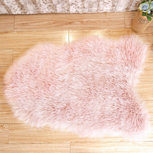Cargar imagen en el visor de la galería, STAOLENE 2 x 3FT Ultra Soft Sheepskin Seat Covers, Shag Faux Fur Rug for Bedroom Floor Sofa Living Room, Pink