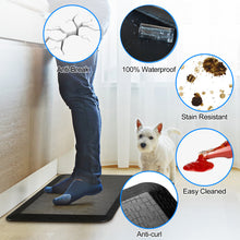 Cargar imagen en el visor de la galería, JIRTEMOT Ergonomic Anti Fatigue Comfort Floor Mat, Extra Thick Padded, 24”X18”, Black