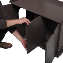 Cargar imagen en el visor de la galería, JIRTEMOT Wooden Indoor Cat Litter Box Enclosure Cabinet, Storage Bench for Living Room, Brown