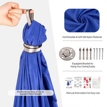 将图片加载到图库查看器,JIRTEMOT Therapy Swing for Kids Cuddle Hammock Sensory Swing for Children with Autism, ADHD, Aspergers, Blue