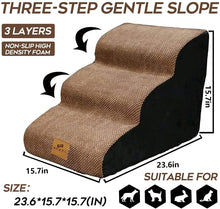 将图片加载到图库查看器,A.FATI  3-Tier Foam Ramps/Steps/Stairs for Pets