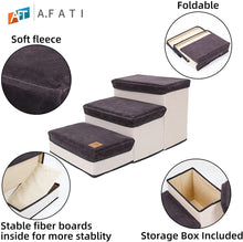 Cargar imagen en el visor de la galería, A.FATI  Foldable Dog Stairs , Pet Storage Stepper