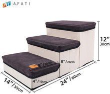 Cargar imagen en el visor de la galería, A.FATI  Foldable Dog Stairs , Pet Storage Stepper