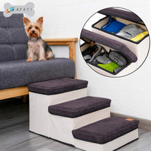 Cargar imagen en el visor de la galería, A.FATI  Foldable Dog Stairs , Pet Storage Stepper