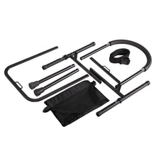 将图片加载到图库查看器,JIRTEMOT Metal Medical Bed Rail Assist with Storage Bag, Height Adjustable Grab Bar Bed Rail, Black