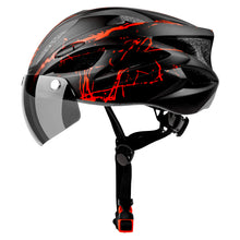 Cargar imagen en el visor de la galería, JIRTEMOT Mountain Bike Helmet Motorcycling Helmet with Back Visor UV Protection Red
