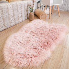 Cargar imagen en el visor de la galería, STAOLENE 2 x 3FT Ultra Soft Sheepskin Seat Covers, Shag Faux Fur Rug for Bedroom Floor Sofa Living Room, Pink
