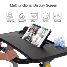 Cargar imagen en el visor de la galería, JIRTEMOT 2.5HP Treadmill, With Bluetooth Remote Control and LED Display Desk, W/3 Incline, Maximum Weight 265lbs
