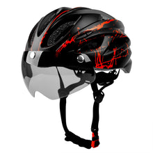 Cargar imagen en el visor de la galería, JIRTEMOT Mountain Bike Helmet Motorcycling Helmet with Back Visor UV Protection Red
