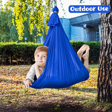 Cargar imagen en el visor de la galería, JIRTEMOT Therapy Swing for Kids Cuddle Hammock Sensory Swing for Children with Autism, ADHD, Aspergers, Blue
