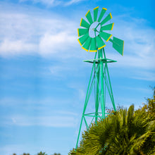 Cargar imagen en el visor de la galería, JIRTEMOT 8ft Garden Windmill Heavy Duty Metal Weather Vane for Backyard (Green)
