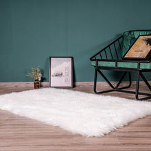 Cargar imagen en el visor de la galería, STAOLENE Ultra Soft Sheepskin Fluffy Shag Area Rugs for Bedroom, Living Room 3 x 5 Rug, White
