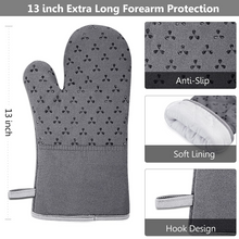 将图片加载到图库查看器，JIRTEMOT 10 Piece Set Oven Mitts and Pot Holders Kitchen Towel Set Set in Grey
