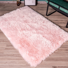 Cargar imagen en el visor de la galería, STAOLENE Ultra Soft Sheepskin Fluffy Shag Area Rugs for for Bedroom Living Room 3 x 5, Pink
