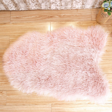 Cargar imagen en el visor de la galería, STAOLENE 2 x 3FT Ultra Soft Sheepskin Seat Covers, Shag Faux Fur Rug for Bedroom Floor Sofa Living Room, Pink
