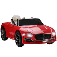 Cargar imagen en el visor de la galería, JIRTEMOT Unisex Bentley 12V Battery Powered Kids Ride on Toy Car, Red
