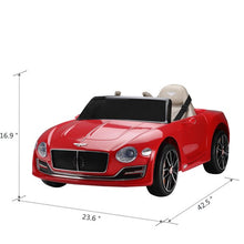 Cargar imagen en el visor de la galería, JIRTEMOT Unisex Bentley 12V Battery Powered Kids Ride on Toy Car, Red
