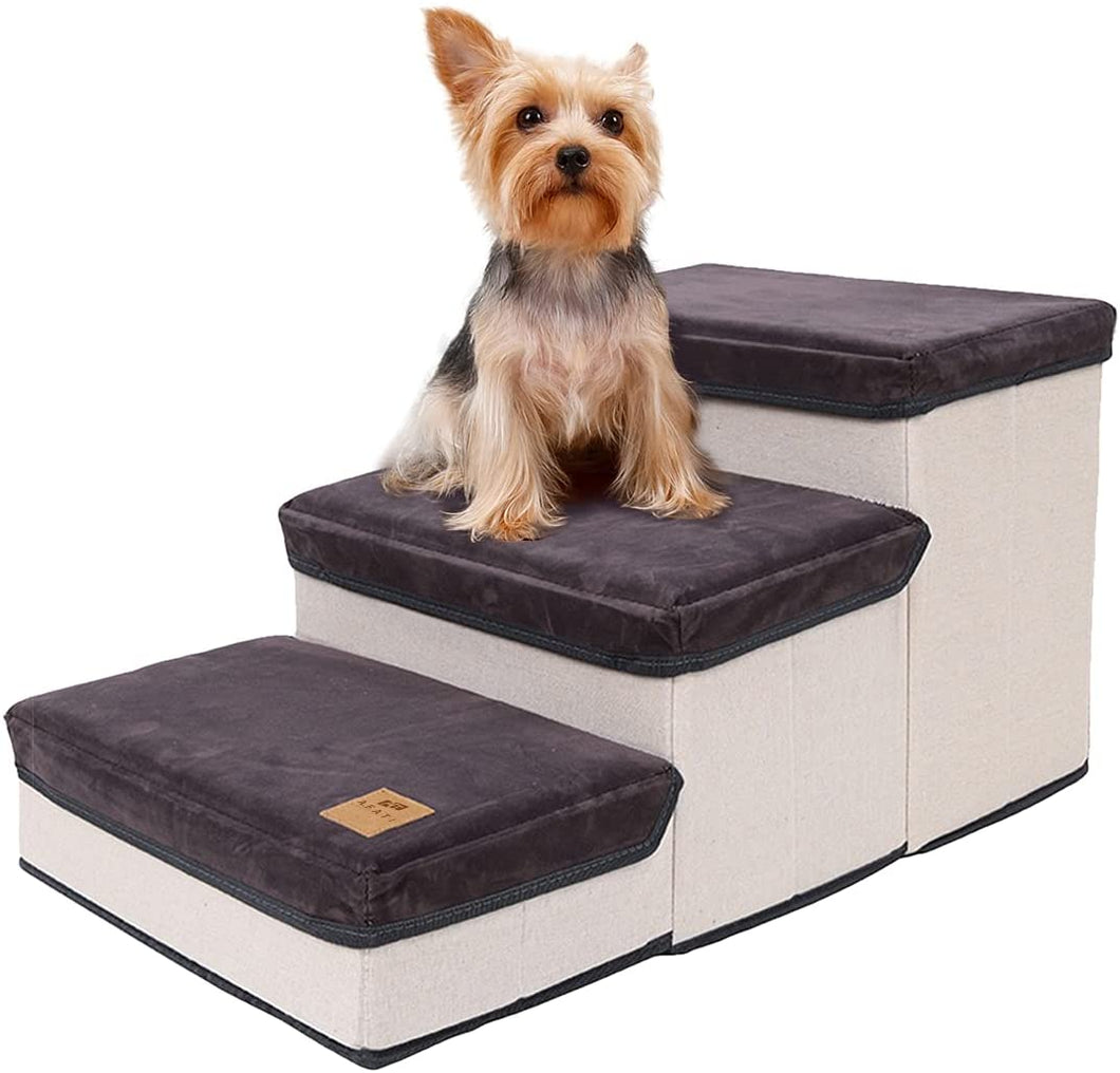 A.FATI  Foldable Dog Stairs , Pet Storage Stepper